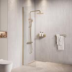 Douchewand Florida 40 x 200 cm Goud – Transparant Glas, Verzenden, Nieuw, Douche