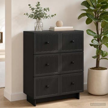 vidaXL Ladenkast 66 x 34,5 x 90 cm Bewerkt hout Zwart, Verzenden, Nieuw