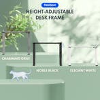 Zit sta bureau - Elektrisch - Verstelbaar - Bureauframe - Zw, Verzenden, Zo goed als nieuw