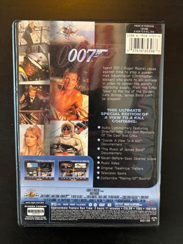 DVD James Bond - Gesigneerd door Tanya Roberts, Ophalen of Verzenden, Nieuw, Film, Overige typen