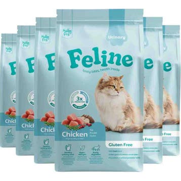 6x HobbyFirst Feline Kattenvoer Droog Sensitive Urinary 1..., Dieren en Toebehoren, Dierenvoeding, Verzenden, Kat