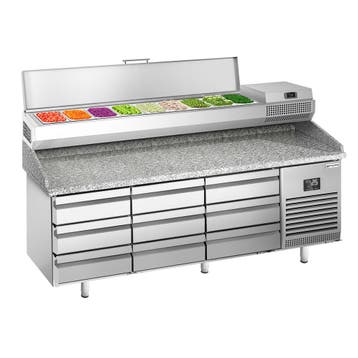 GGM Gastro | Pizza koelwerkbank Premium PLUS - 1980x700mm -, Verzenden, Nieuw in verpakking, RVS Meubilair