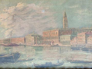 Seguace di Canaletto (XX) - Veduta del Bacino di San Marco