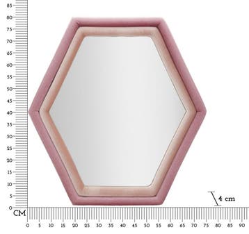 WANDSPIEGEL TONY MIX ROZE FLUWEEL CM 75X4X80, Huis en Inrichting, Woonaccessoires | Spiegels, Ophalen of Verzenden, Nieuw