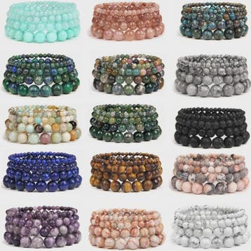 Handgemaakte Natuursteen Armbanden - Onyx & Agate Kralen - Y, Sieraden, Tassen en Uiterlijk, Verzenden, Nieuw
