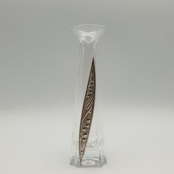 Vaso mughetti in vetro e argento - Vaas - Glas, Zilver, Antiek en Kunst