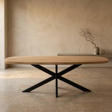 Eettafel Madison Natural | 280 cm | Deens ovaal, Ophalen of Verzenden, Nieuw