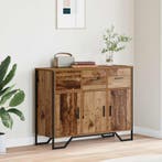 vidaXL Dressoir met lade Oudhout 97 x 32,5 x 74,5 cm, Verzenden, Nieuw, Overige houtsoorten, Minder dan 50 cm