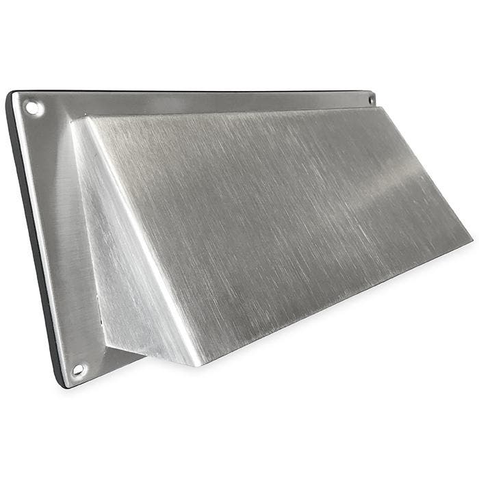 Buitenluchtrooster RVS schuine kap 250 x 125mm, Doe-het-zelf en Verbouw, Ventilatie en Afzuiging, Nieuw, Verzenden