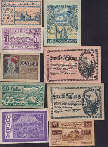 Oostenrijk. - 100 Notgeldscheine 1920s (Zonder, Postzegels en Munten