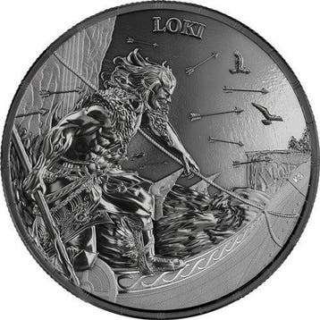 Germania. 5 Mark 2025 Ragnarök-Loki 1 Oz Black, 1 Oz (.999)