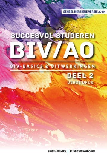 BIV Basics & Uitwerkingen / Succesvol Studeren voor BIV/AO /, Boeken, Verzenden, Zo goed als nieuw, Esther van Grunsven