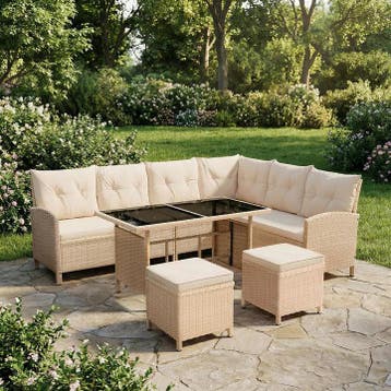 Loungeset Manacor - Creme / Zand - Incl. Kussens, Verzenden, Nieuw