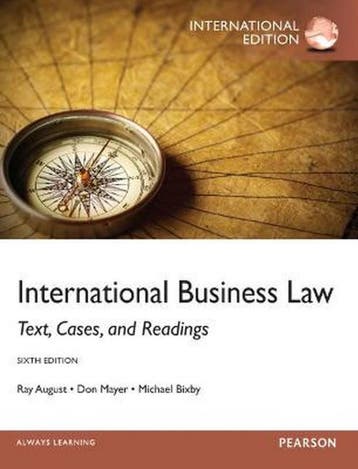 9780273768616 International Business Law Internatnl Ed, Boeken, Verzenden, Zo goed als nieuw, Ray August