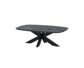 Salontafel Akagi deens ovaal acacia 120x70 cm - Zwart, Ophalen of Verzenden, Nieuw