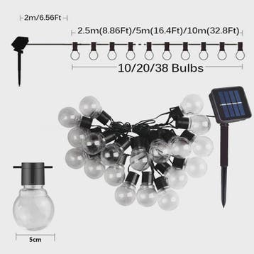 Solar LED Slinger Verlichting - Sfeervolle Tuindecoratie met, Verzenden, Nieuw
