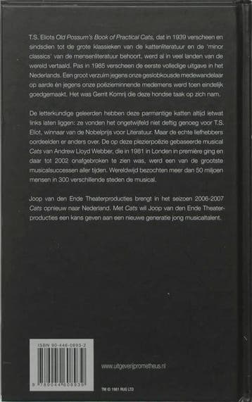 Kobus Kruls parmantige kattenboek 9789044608939 T.S. Eliot, Verzenden, Zo goed als nieuw, T.S. Eliot