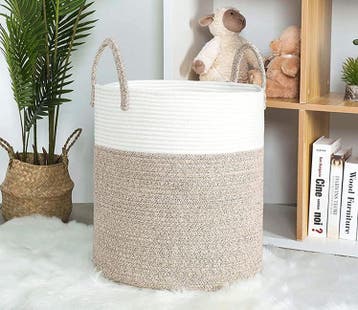 Slimlogy - Wasmand Katoen - Opbergmand 52 ltr - Mand Rond me, Ophalen of Verzenden, Nieuw