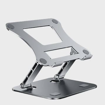 Verstelbare Laptopstandaard Carbon Staal - Tot 17 Inch - Opv, Verzenden, Nieuw