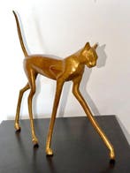 Abdoulaye Derme - sculptuur, Chat élancé contemporain - 26.5