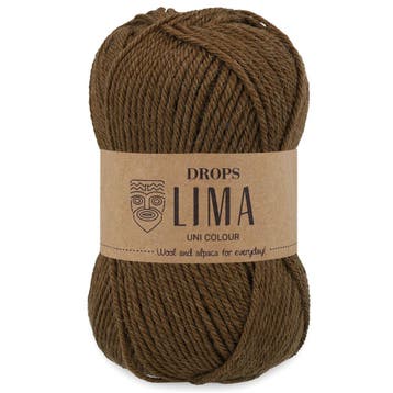 DROPS Lima Uni Colour - 9026 kastanje - Wol Garen, Ophalen of Verzenden, Nieuw
