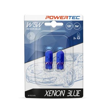 Powertec W5W 12V - Xenon Blue - Set, Verzenden, Nieuw