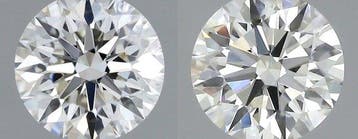 Zonder minimumprijs - 2 pcs Diamant (Natuurlijk) - 0.63 ct -, Sieraden, Tassen en Uiterlijk, Edelstenen, Nieuw