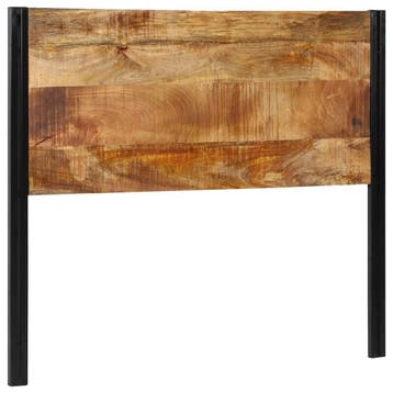 vidaXL Hoofdeinde 120 cm massief hout mango en ijzer, Huis en Inrichting, Verzenden, Nieuw, Bruin, Hout