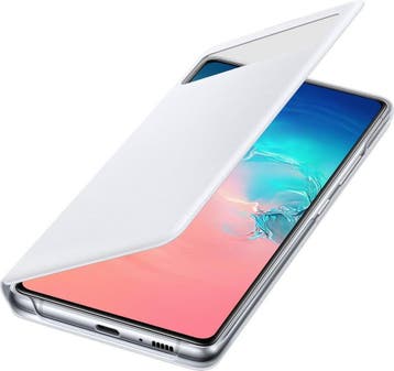Samsung S View Wallet Hoesje - Samsung Galaxy S10 Lite - Wit, Ophalen of Verzenden, Nieuw