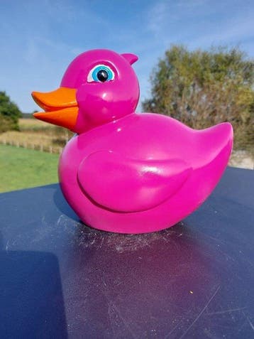 Beeld, nice image of a bath duck - 25 cm - polyresin