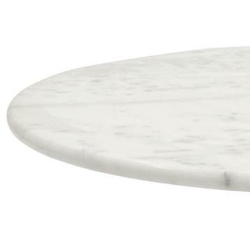 Ronde gietijzeren bistrotafel tuintafel met marmer blad, Tuin en Terras, Tuinsets en Loungesets, Ophalen of Verzenden, Nieuw, Overige materialen