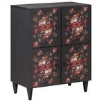 vidaXL Opslagkasten Multikleur 60 x 33,5 x 75 cm Massief, Huis en Inrichting, Woonaccessoires | Cd- en Dvd-rekken, Verzenden, Nieuw