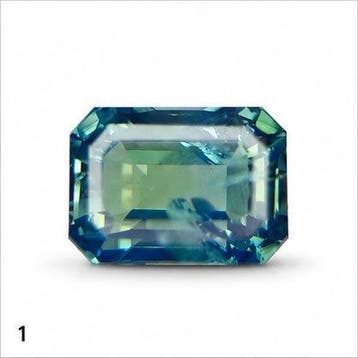 Zonder minimumprijs - 1 pcs Groen, Blauw Saffier - 1.27 ct -, Nieuw