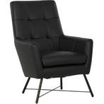 Leren fauteuil Proud - Toledo Nero (zwart), Nieuw, Ophalen of Verzenden, 75 tot 100 cm, Industrieel, Modern