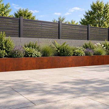 vidaXL Keerwand 4 st 100 x 12 x 30 cm weervast staal, Verzenden, Nieuw