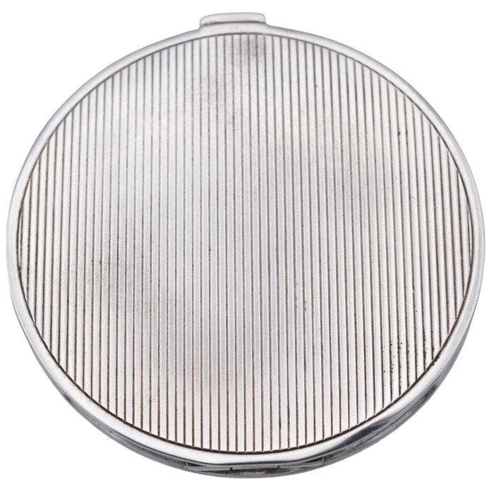 Handspiegel- Polvera - .835 zilver, Antiek en Kunst, Antiek | Goud en Zilver