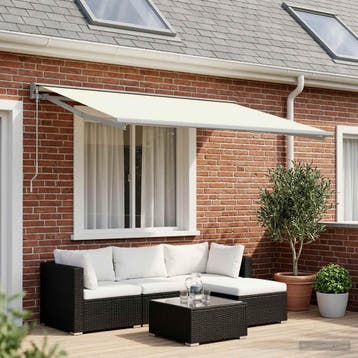 vidaXL Vervangingsdoek voor zonnescherm Crèmekleurig 500 ×, Verzenden, Nieuw