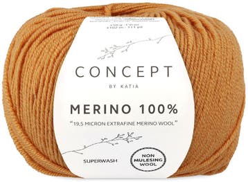 Katia Concept Merino 100% - 97 karamel - Wol Garen, Ophalen of Verzenden, Nieuw