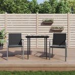 vidaXL 3-delige Tuinset met kussens poly rattan en staal, Tuin en Terras, 2 zitplaatsen, Nieuw, Tuinset, Verzenden