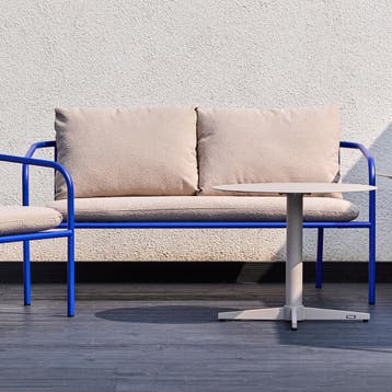 *WOONWINKEL* Brafab Bendt Tuinbank Met Teddy Stof Blauw Alum, Verzenden, Nieuw