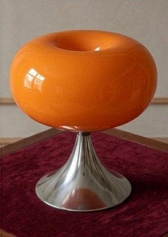 Tafellamp - Glas, Metaal - ruimtevaartstijl
