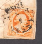 Nederland 1852 - Koning Willem III, poststuk met, Gestempeld
