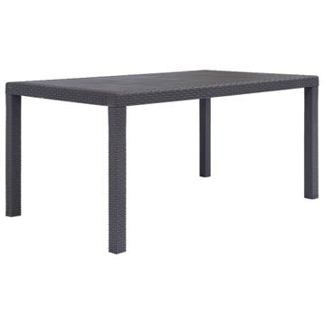 vidaXL Tuintafel 150x90x72 cm rattan-look kunststof bruin, Verzenden, Nieuw, Kunststof
