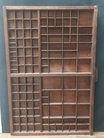 Radiguer Paris - Rek - Hout - letterskast, Antiek en Kunst