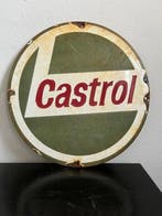 Vintage emaille reclamebord Castrol – rond olie reclamebord