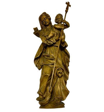 Figuur - Heilige Maria mit dem Jesuskind - 55 cm - Lindehout