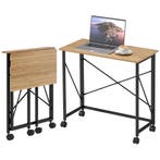 TRUUSK Opklapbare Kleine Bureau 80 cm - Met Wielen - Ruimteb, Verzenden, Nieuw