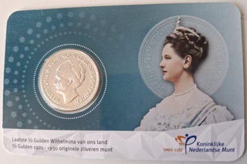 Nederland. 1930 Historische coincard zilveren laatste 1/2