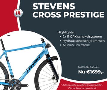 Aanbieding Stevens Cross Prestige gravelbike GRX 2x12, 28 inch, Ophalen of Verzenden, 57 tot 61 cm, Meer dan 20 versnellingen