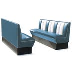 Classic Retro Diner Bank Bel Air HW180 Blauw, Huis en Inrichting, Ophalen, Gebruikt